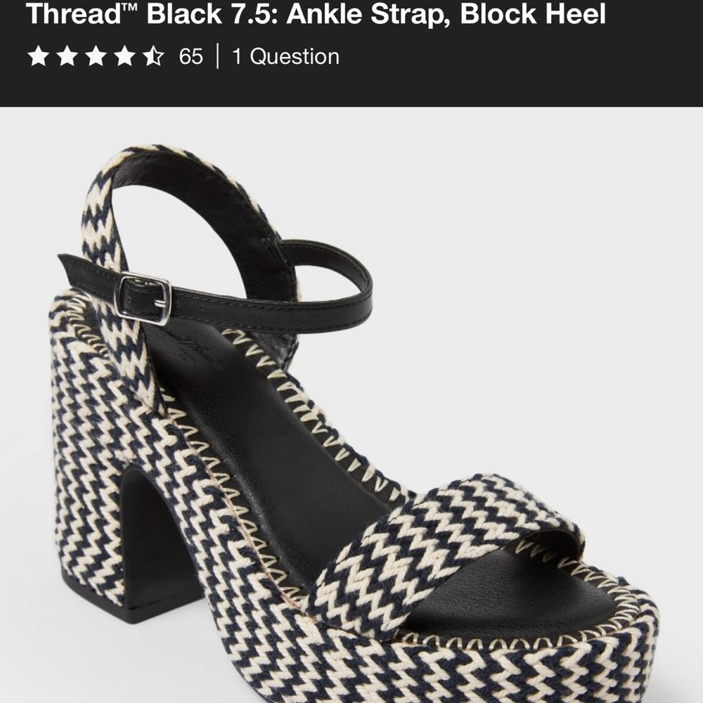 Universal Thread Black And White Platform Sandals - image 1